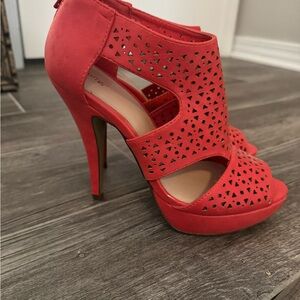 Apt. 9 Red Cutout Heels